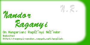 nandor raganyi business card